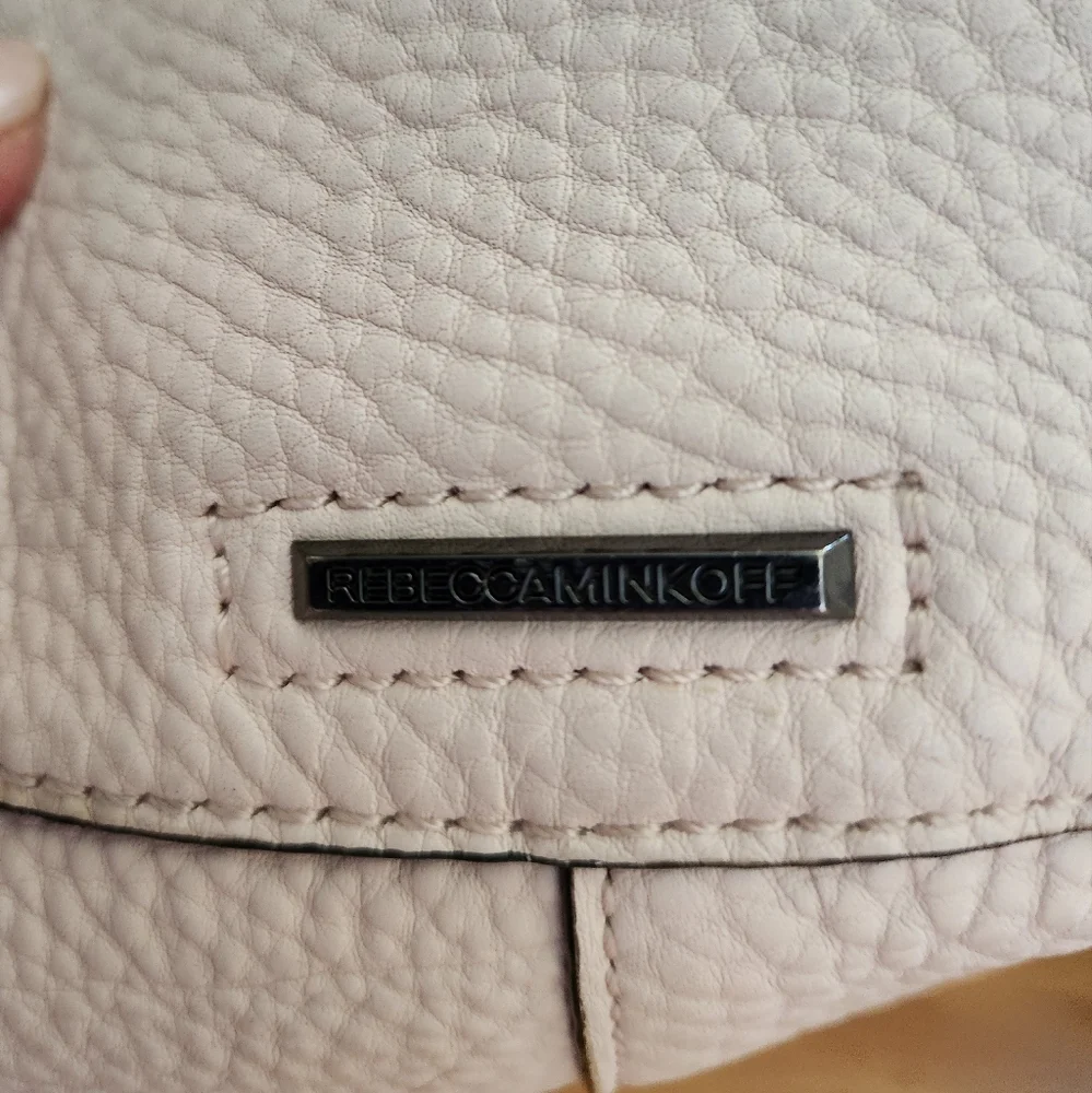 Rebecca Minkoff Unlined Whipstitch Leather Hobo Bag, Soft Blush - Picture 8 of 16